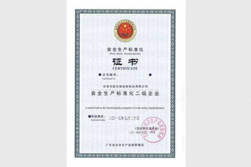 安全生产标准证书